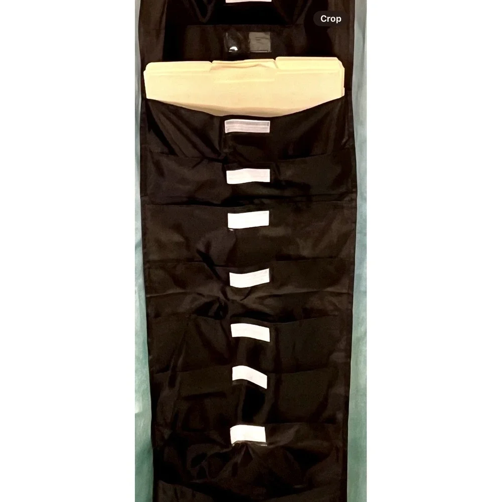 12 Pocket Hanging file‎ folder Door Hanger 55in x 14in black